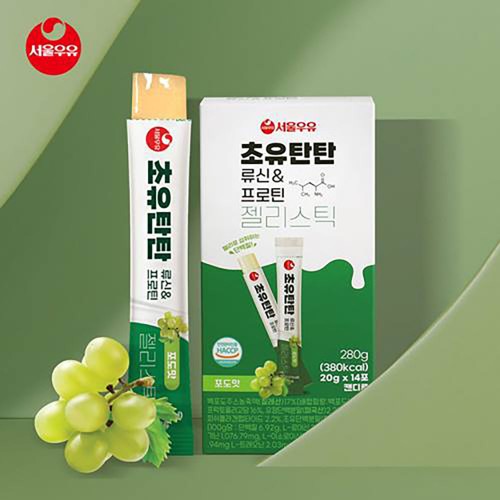 [기간한정특가][서울우유] 초유탄탄 류신&프로틴 젤리스틱 20g*14포